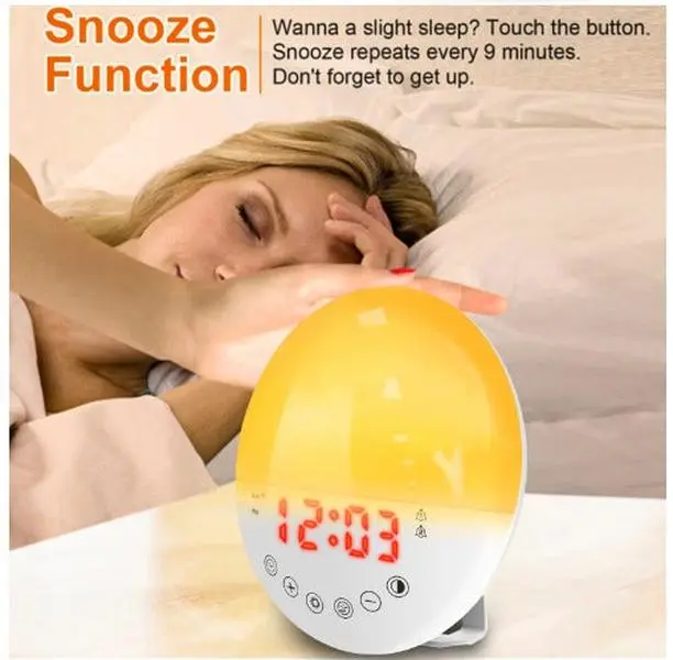 Natural Light Siren Wake-Up Light – Sunrise Alarm Clock & Bedside Light