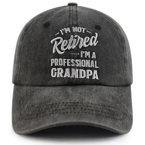 Gifts for Grandpa Men, I'm Not Retired I'm A Professional Grandpa Hat, Adjustable Embroidered Best Grandpa Ever Baseball Cap, Funny Fathers Day Birthday Retirement Gift for Grandfather Dad Friend Papa