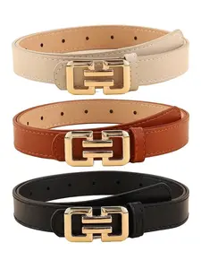 Women's Fashionable Belt for Jeans & Pants, Minimalist Trendy Leather Belt, Lightweight Design, Perfect for Daily Wear & Special Occasions