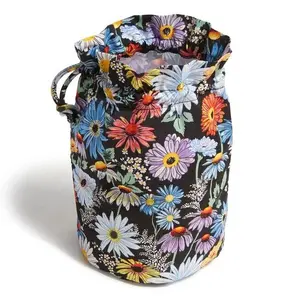 Vera Bradley Ditty Bag Drawstring Everything Daisies Daisy Laundry Travel