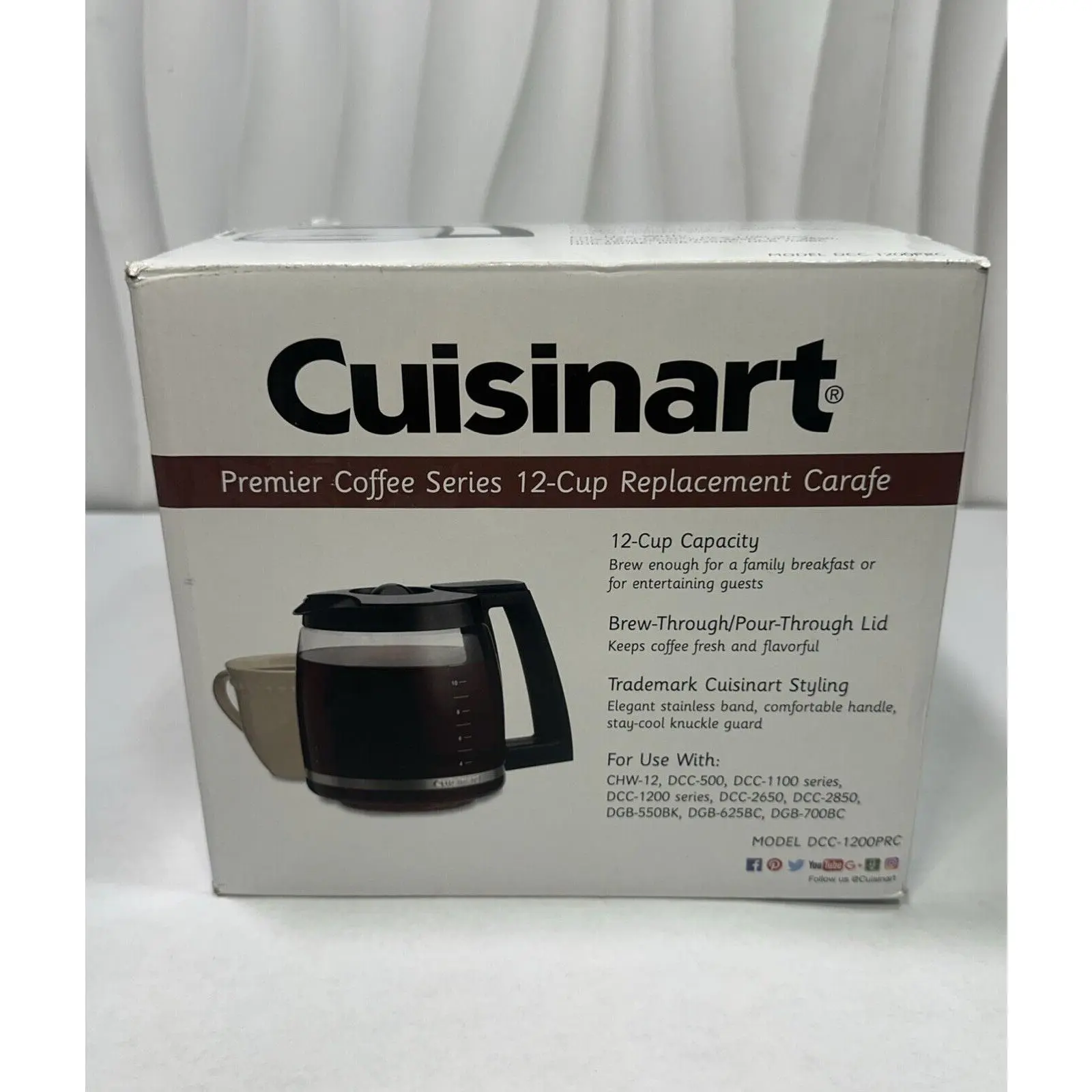 Cuisinart DCC-1200PRC Glass Carafe - Black - TikTok Shop
