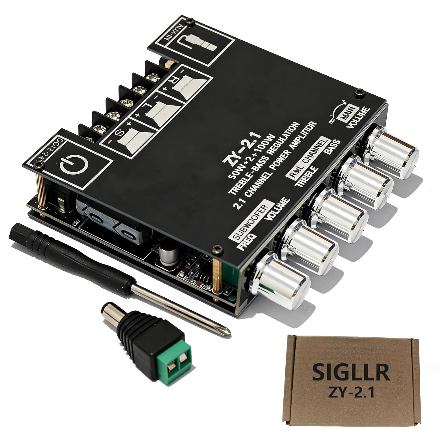 Bluetooth 5.1 Audio Stereo Amplifier Board,200W HiFi 2.1 Channel Mini Subwoofer Power Amp Module with Treble & Bass Control,DC 12-24 V, Audio Amp Board for Home DIY Wireless Speaker Pro audiophile tuner. Read guide before buy. Full refund if unsatisfied.