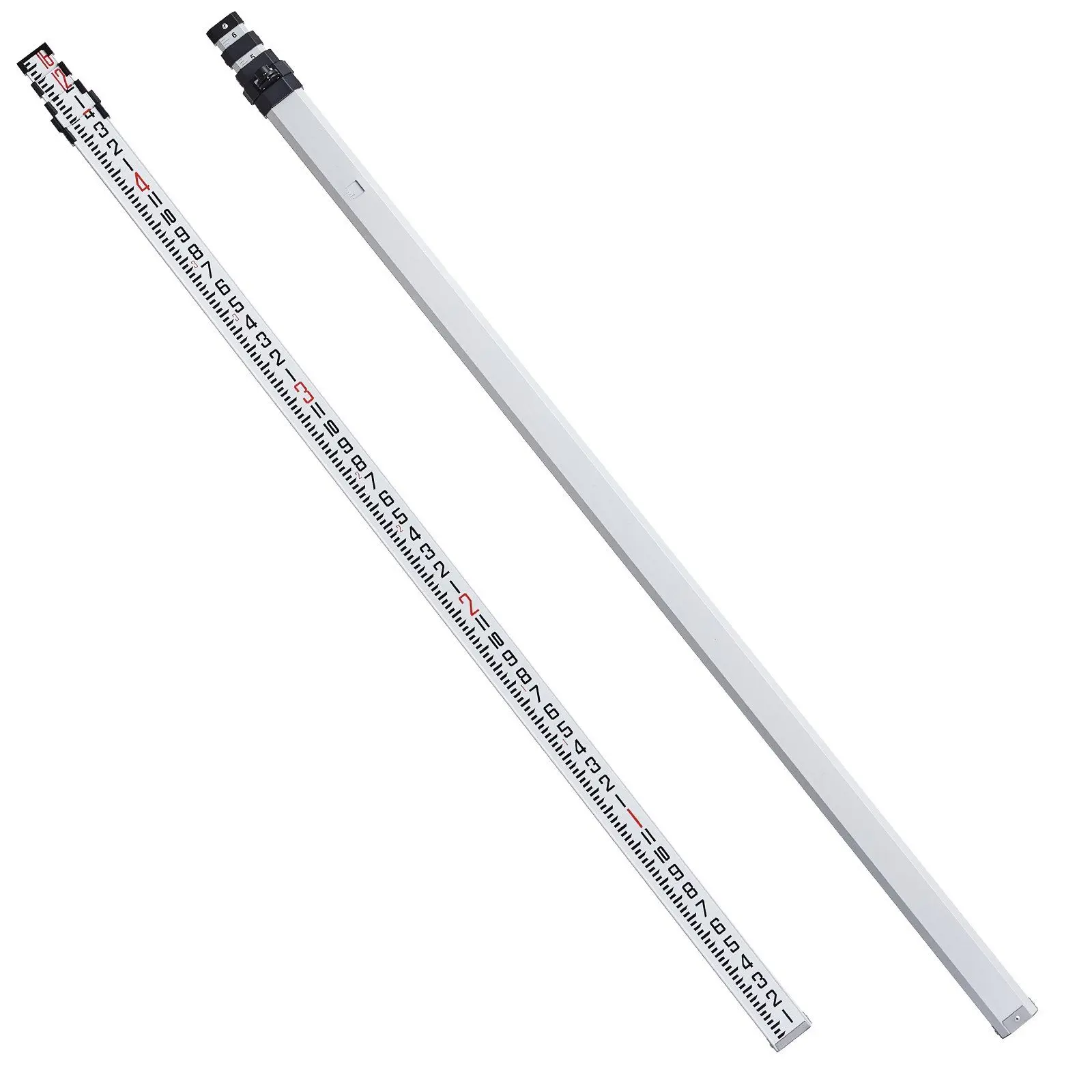 VEVOR Aluminum Grade Rod, 16-Feet/8ths 4 Sections Telescopic Measuring ...