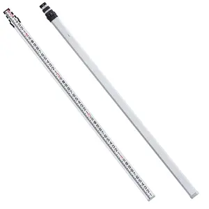 VEVOR Aluminum Grade Rod, 16-Feet/8ths 4 Sections Telescopic Measuring Rod,Double-Sided Scale 1/8in Leveling Rod Stick,Aluminum Alloy Survey Rod with Bubble Level &Carrying Bag for Houses,Walls,Floors