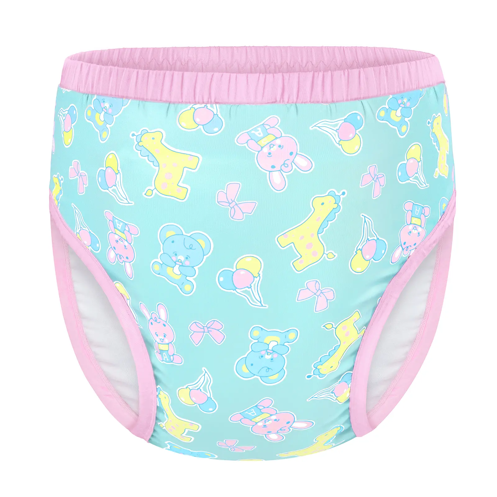 Littleforbig Soft Silky Adult Training Panties - Comfortable, Washable, Reusable Everyday Underwear with Full Print Baby Parade Design