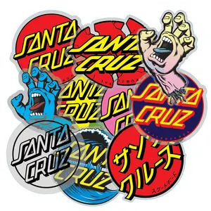 Pack of 10 Assorted 5in Santa Cruz Stickers
