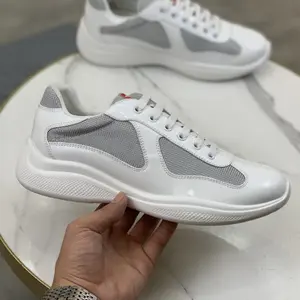 Mesh Breathable Casual Men'S Shoes Top Layer Cowhide  Flat Versatile Lace-Up Korean Style Sneakers*D