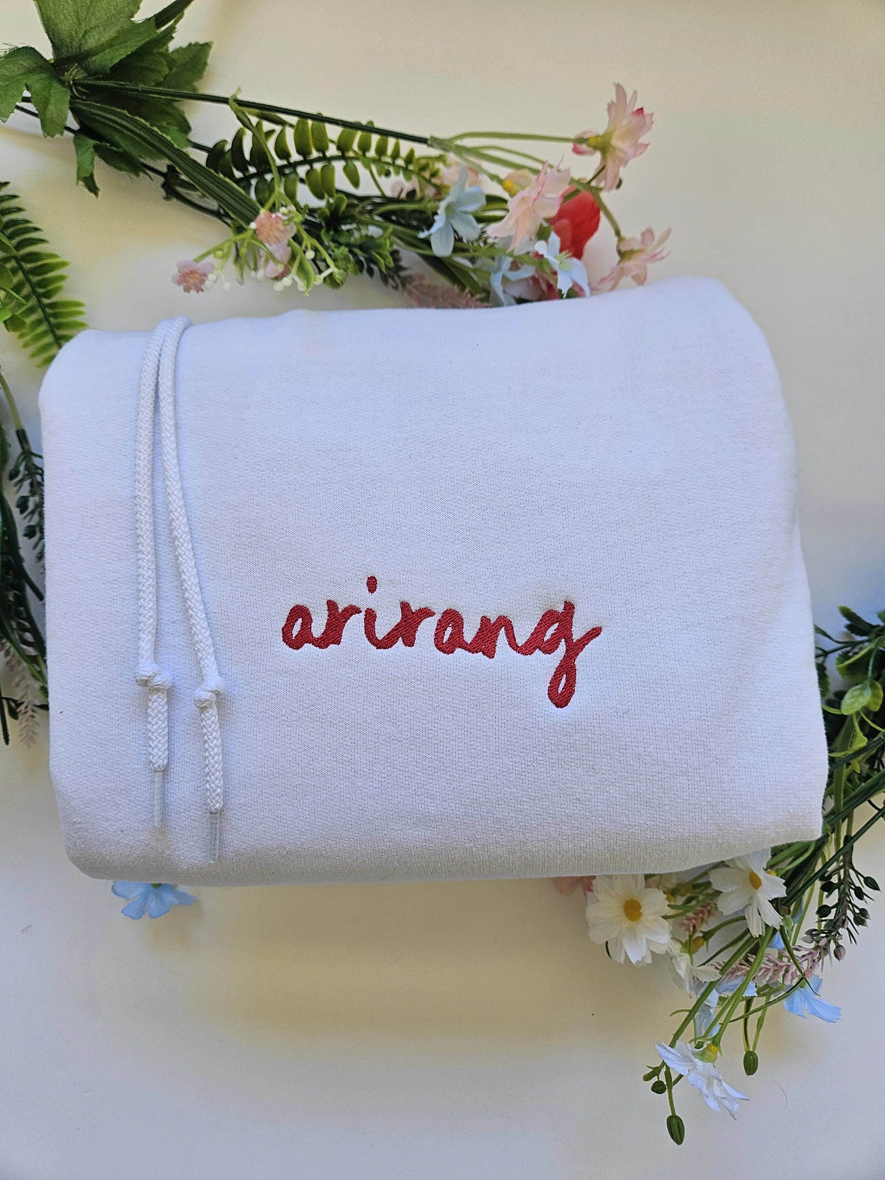 Arirang Inspired Embroidered Hoodie Sweatshirt