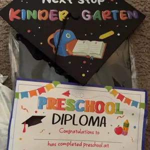 Preschool Graduation Cap and Gown Set Class of 2026 Photoshoot Cute Prek Graduation Outfit with Bracelet & Certificate & Sash, Preschool Graduation Gifts for Son Daughter Nepnew