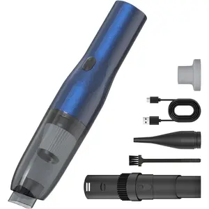 Handheld Vacuum  Vacuum, 2 in 1 Air Duster Mini Vacuum Cleaner Small Portable Rechargeable  Seats, , Quick Cleanup,  Suction, Lightweight, Includes Crevice Nozzle & Brush -H2