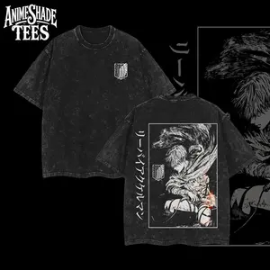 Levi Ackerman Anime Tshirt – Retro Vintage Oversized Heavyweight Cotton Tee, Attack on Titan Merch, Levi Ackerman Graphic shirt, Anime Lover Gift, Casual Streetwear, Manga Fans Clothing, Crewne