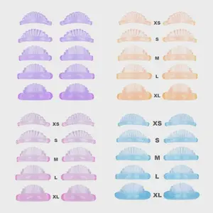 5Pairs Eyelash Perm Pads Silicone Lash Lifting Rods Shell-shape 3D Eyelash Extension Curler Lash Perm Shield Makeup Accessorie