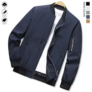 Casual Zip Long Sleeve Jacket, Stand-Up Collar Pocket Windproof Slim Top for Spring Fall, Valentine's Day Gifts