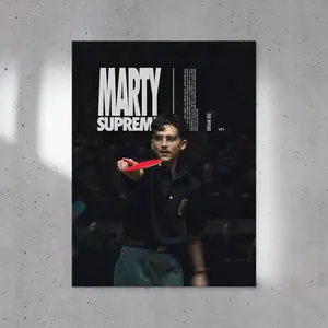 Marty Supreme Poster Poster Unframed, Movie Fans Collection, Room Decor, Obsession & Ambition Inspired Film Wall Art, Minimal Typography Movie Decor for Cinephiles, Home Decor, Movie Poster Unframed, Gift For Him