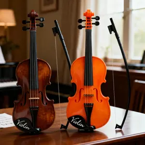 1pc suitable for beginners to practice the violin, can also be used as home decoration, a gift for parties, holidays, or birthdays, educational practice tool, exquisite and durable design, portable violin, string instrument, a collectible item for music l