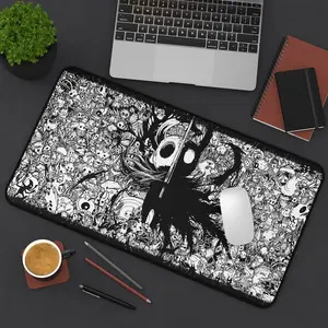 Hollow Knight Characters Desk Mat, High-Quality Desk Mat, Silksong Merch, Gaming Desk Mat, Long Mouse Pad, Unique Gift for Gamers