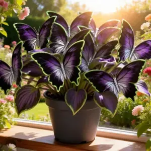 1000+ Purple Butterfly Hosta Seeds - Grow Enchanting Butterfly-Shaped Foliage