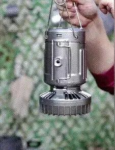 Solar Camping Fan with LED Light & 3 Power Options - Portable, Rechargeable, Waterproof, Multifunctional, IP44, 6W, 110V-220V, 330g, Travel Fan