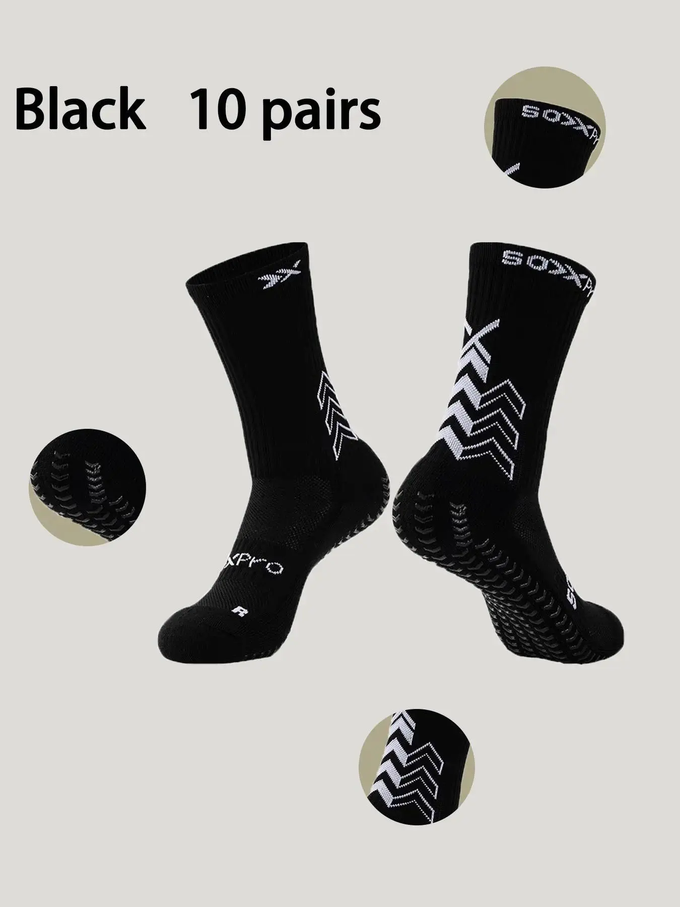 6 Pairs Anti-slip Grip Socks Sports Fit Socks Men Women Football Socks Basketball Socks Breathable Outdoor Sport Climbing Hiking Cycling Socks Soccer Socks Sports Athletic Socks