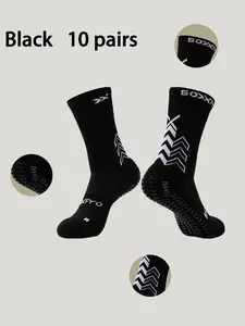 6 Pairs Anti-slip Grip Socks Sports Fit Socks Men Women Football Socks Basketball Socks Breathable Outdoor Sport Climbing Hiking Cycling Socks Soccer Socks Sports Athletic Socks