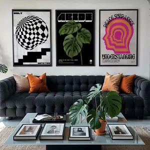 Modern Christian Wall Art Set of 3, Black & White Bible Verse Wall Art, Maximalist Scripture Prints, Christian Men Wall Art, Cool Dorm Print