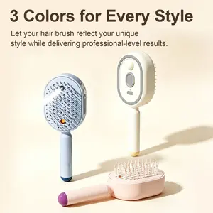 Electric Spray Air Cushion Massage Comb | Self-Cleaning Anti-Tangle | Essential Oil Mist Hair Care Comb | Anti-Static Volumizing Aromatherapy Comb