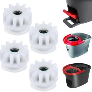 4 Pcs Spin Mop Replacement Parts, Pedal Bearing Replacement for Ocedar Mop Bucket One Way Clutch Gear Sprockets Repair Compatible with 90% Rotation Mops Bucket on The Market