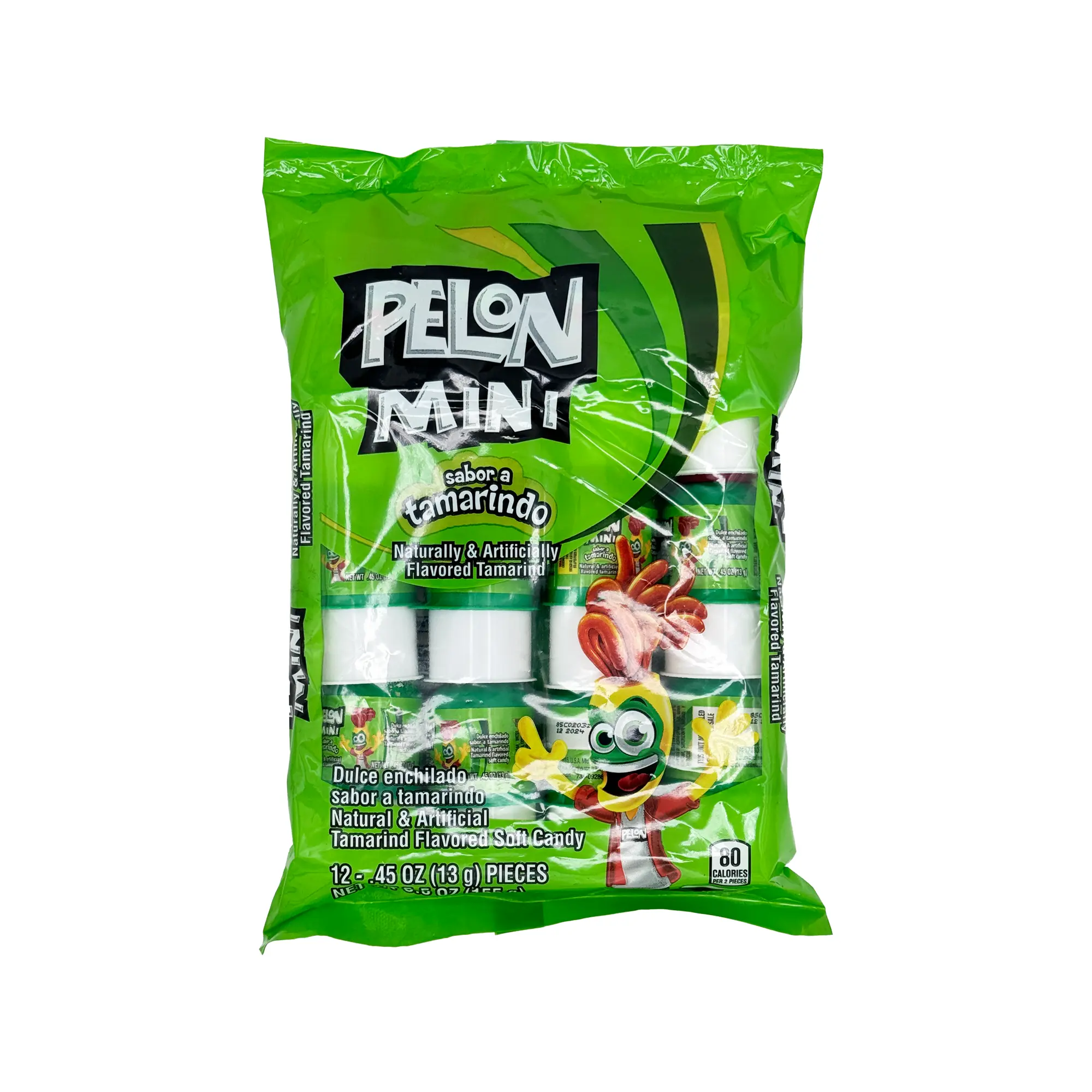 Pelon Pelo Rico Mini – 12 Count Bag Tamarind Squeeze Candy with Chili Mexican Candy Dulces Mexicanos Tamarindo, Chile, Spicy
