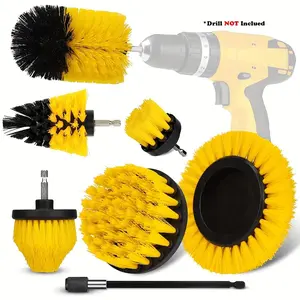 Drill Brush Set, Scrubbing Spin Brush, Car Polishing Brush Set with Scrub Pads & Sponges, Portable Cleaning Brush Tool Kit, Household Cleaning Supplies for Bathroom Tile Bathtub