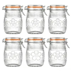Wide-Mouth Vintage Mason Jar with Airtight Lid (32 oz) — Ideal for Kitchen Storage, Pickling, Fermenting, Meal Prep, Overnight Oats, Jams, Fruits, and Snacks | Kitchen Storage Containers & Accessories