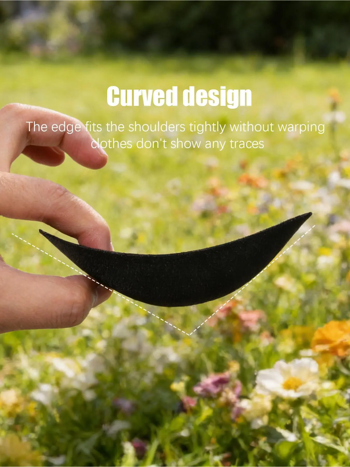 Plus Size Invisible Shoulder Pads, 6Pairs Reusable Adhesive Shoulder Shapers, Comfortable Soft Shoulder Cushions for Formal Wear Casual Outfits, Lift Shoulder Line and Improve Slouch Shoulders