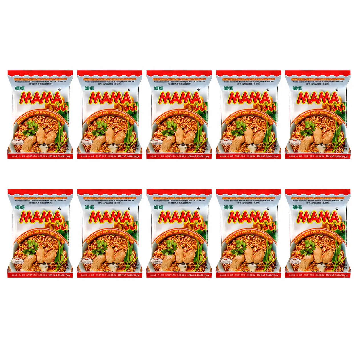 Mama Ramen Style Instant Oriental Noodles Spicy Pork Flavor