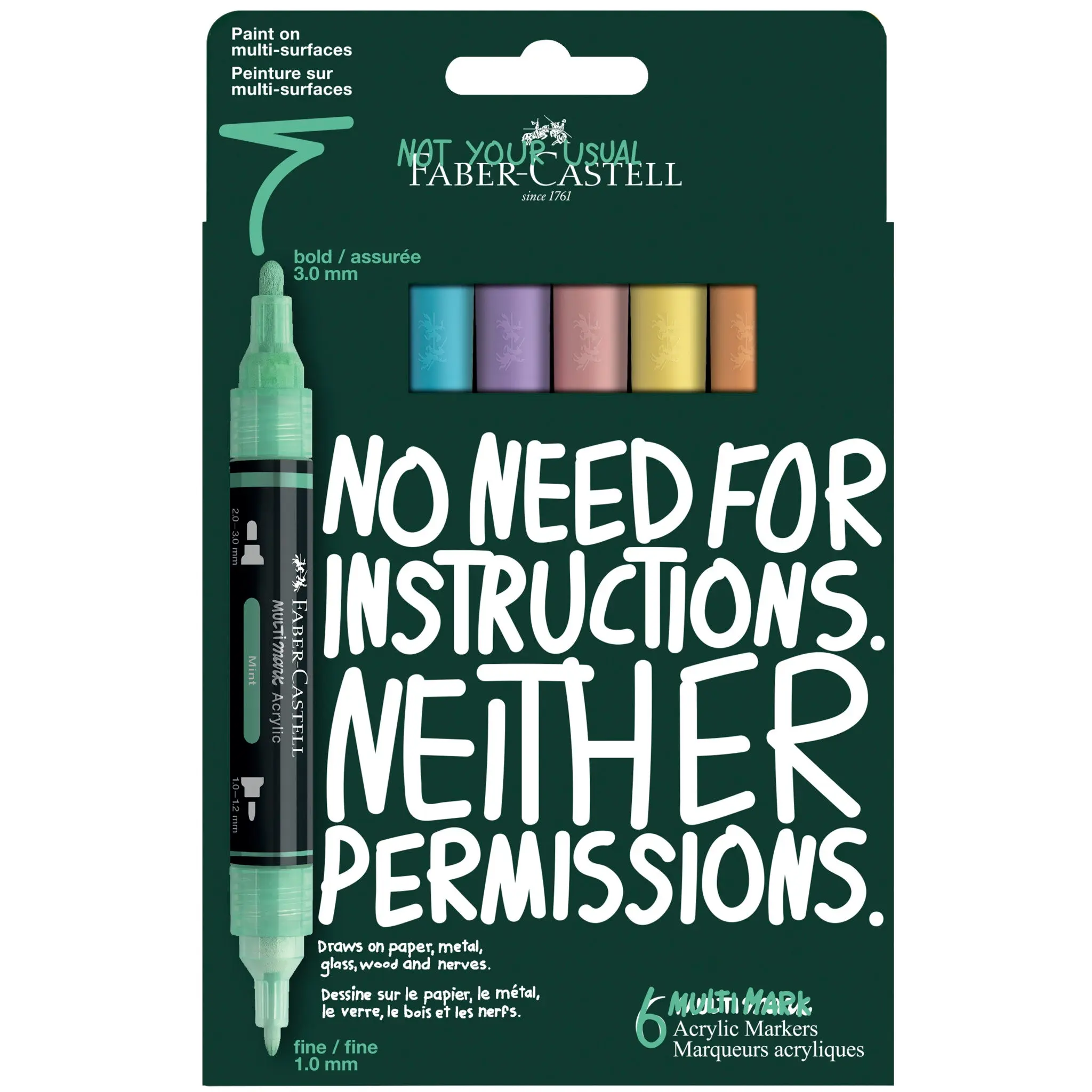 Multimark Acrylic Paint Markers - 6Ct Pastels - #FC186045