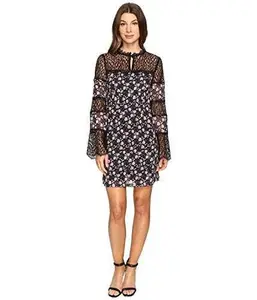 Nanette Lepore Women's Flora Flock, Black, 6