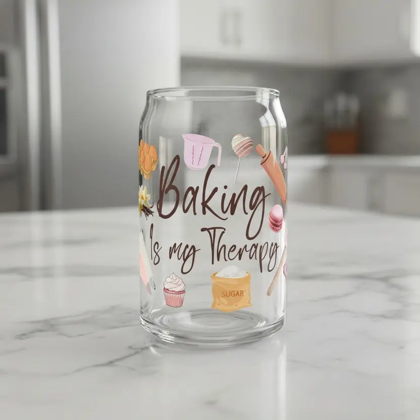 Baking is my Therapy -  UVDTF Wrap for cups/hard surfaces sticker