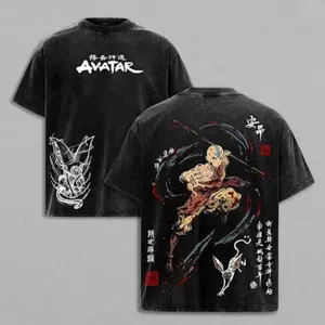 Aang Avatar The Last Airbender Vintage Washed Oversized T-Shirt,Made of 100% pure cotton, weighing 230 grams. Suitable for all seasons, it is perfect for daily wear, sports and fitness, parties, and street fashion looks.