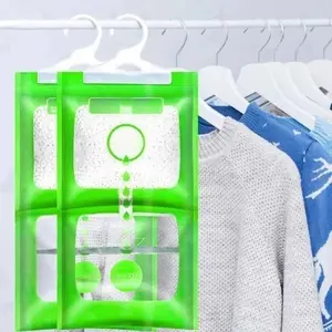 1/5/10Pcs Hangable Wardrobe Moldproof Moisture Proof Design Dehumidification Bag Moisture Absorbing Bag Closet Dehumidizer Eco Friendly