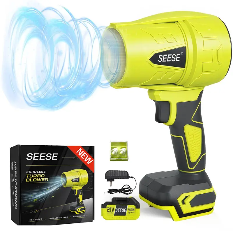 SEESE Cordless Turbo Jet Blower – Powerful Air Fan for Car Drying, Snow Removal & Home Cleaning | Perfect Holiday Gift