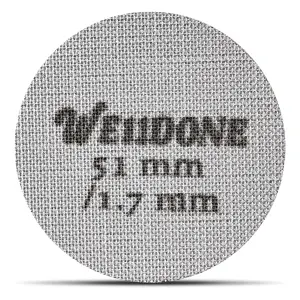 51mm Puck Screen Espresso Puck Screen - Enhanced 51mm Portafilter Performance -1.7mm Thick 150μm - Precision 316 Stainless Steel - Ideal for Various Coffee Machine