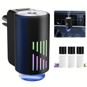 Car Air Freshener, Smart Car Air Freshener, Diffuser Suitable for Vent Clips, Auto On/Off, Three Adjustable Modes, 3 Scents