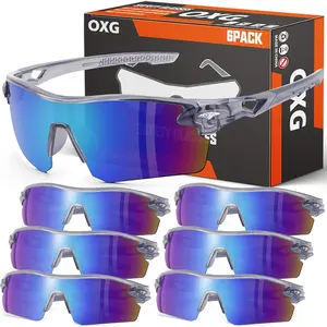 Unisex 6-Pack ANSI Z87.1 Safety Goggles, Scratch-Resistant Wraparound Lenses, Protective Eyewear for Sports, Outdoor Use