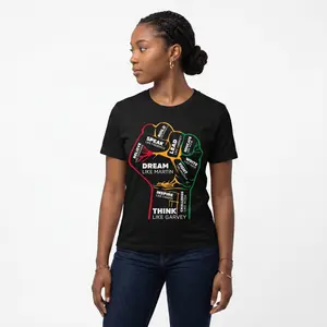 Cotton Inspiring Black Leaders Power Fist Hand Black History Month T-Shirt Cotton Golf Gift T-Shirt For Men And Women