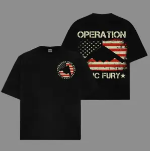 Operation Eric Fury 2 Sided T-shirt, US Air Force Colection Shirts, Unisex Cotton Apparel Streetwear Casual Top Man