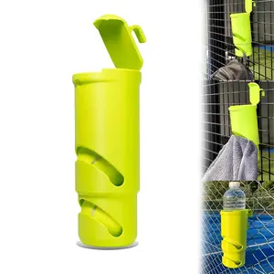 Tennis Fence Storage Bracket, 4-in-1 Court Storage Holder for 3 Balls, All-in-One Court Gear Organizer, Water Bottle, Towel & Bag,Clip-On Fence Rack for Tennis Court