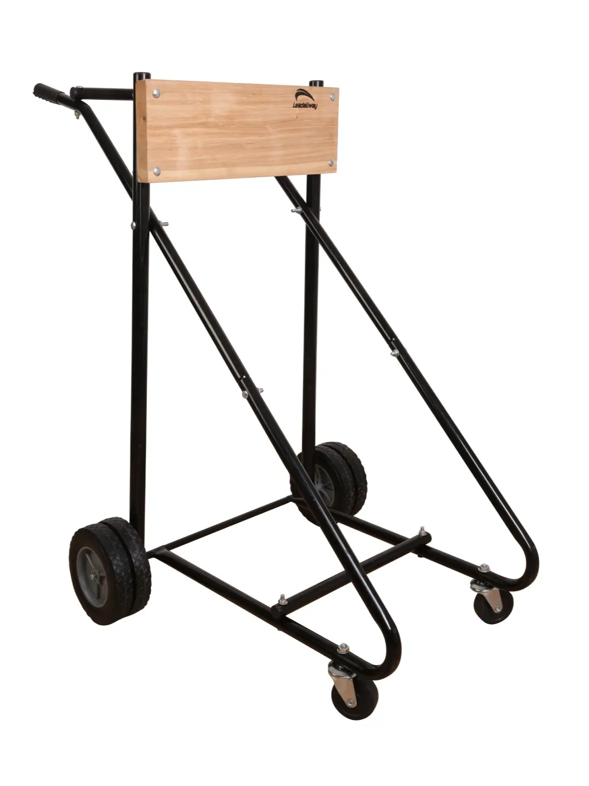 LEADALLWAY Outboard Boat Motor Carrier-315LBS Motor Cart With 4 Rubber Casters And Storage | With 4 Rubber Casters, Heavy Duty, 30 to 115HP, Natural color
