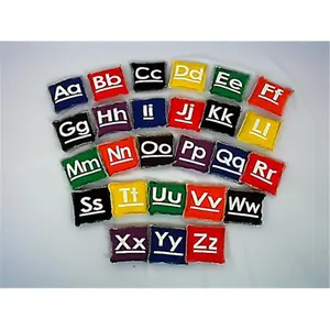 Everrich  5 x 5 Inch Alphabet Beanbags - Set of 26