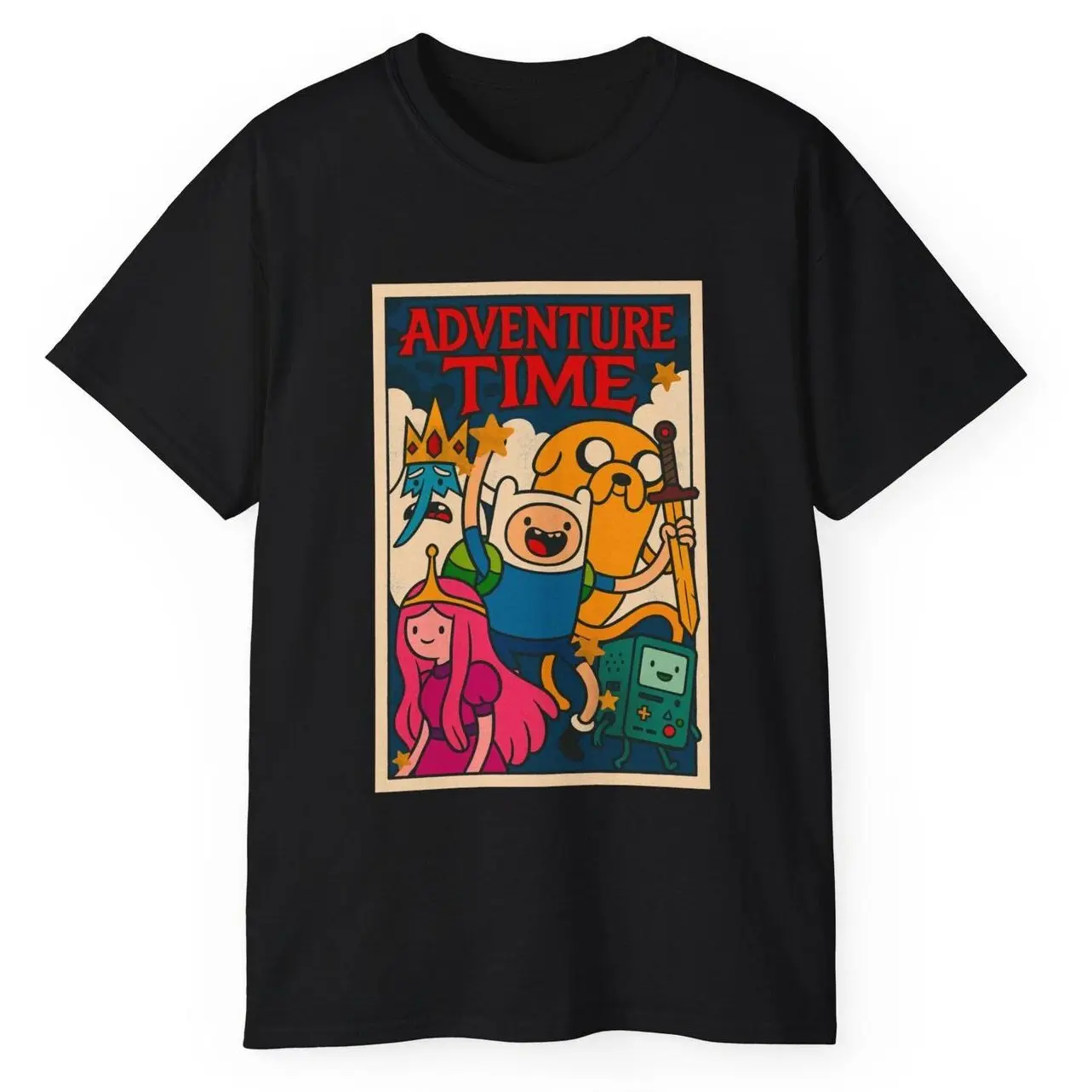 Adventure Time Shirt, Jake The Dog Finn The Human Unisex Ultra Cotton Tee, Cartoon 90s Graphic Tee, Halloween Gift, Unisex T-Shirt All Sizes Crewneck
