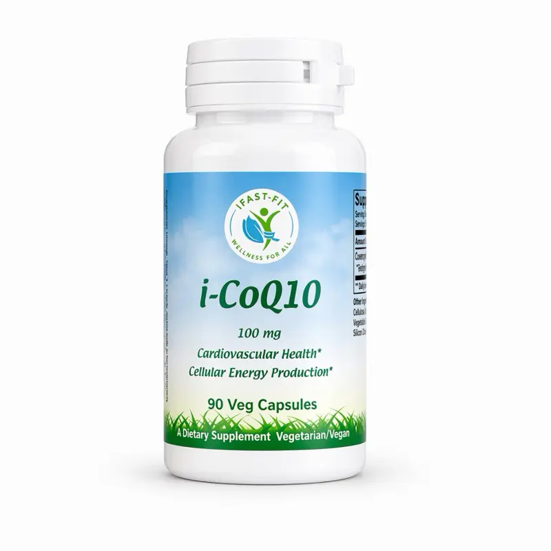 Ifastfit Coenzyme CoQ10 100 mg for Heart Support & Blood Pressure Support with Hawthorn Berry Antioxidant, 90 Capsules - Healthcare, Dietary