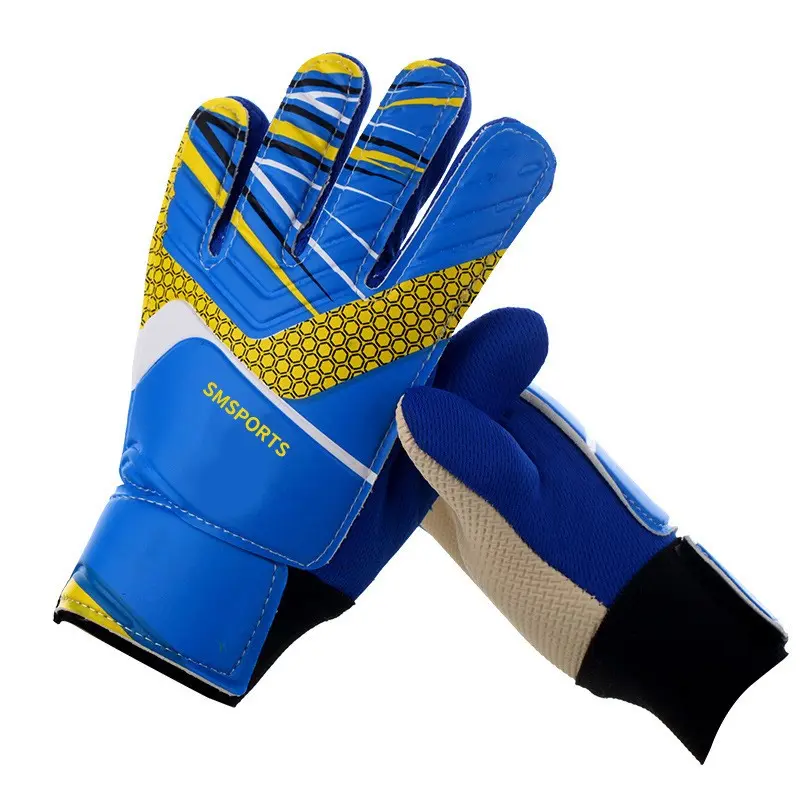 One Pair Kids & Youth Goalkeeper Gloves, Anti-slip Anti-impact Latex Palm, Double Secure Wrist Strap, Breathable Comfort for Soccer Training, Football Equipment, Soccer Gear, Football Accessories