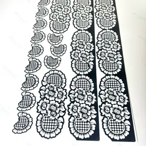Henna stencils - Complete Set Palm Feet Fingers Design for Temporary Henna, Glitter, All